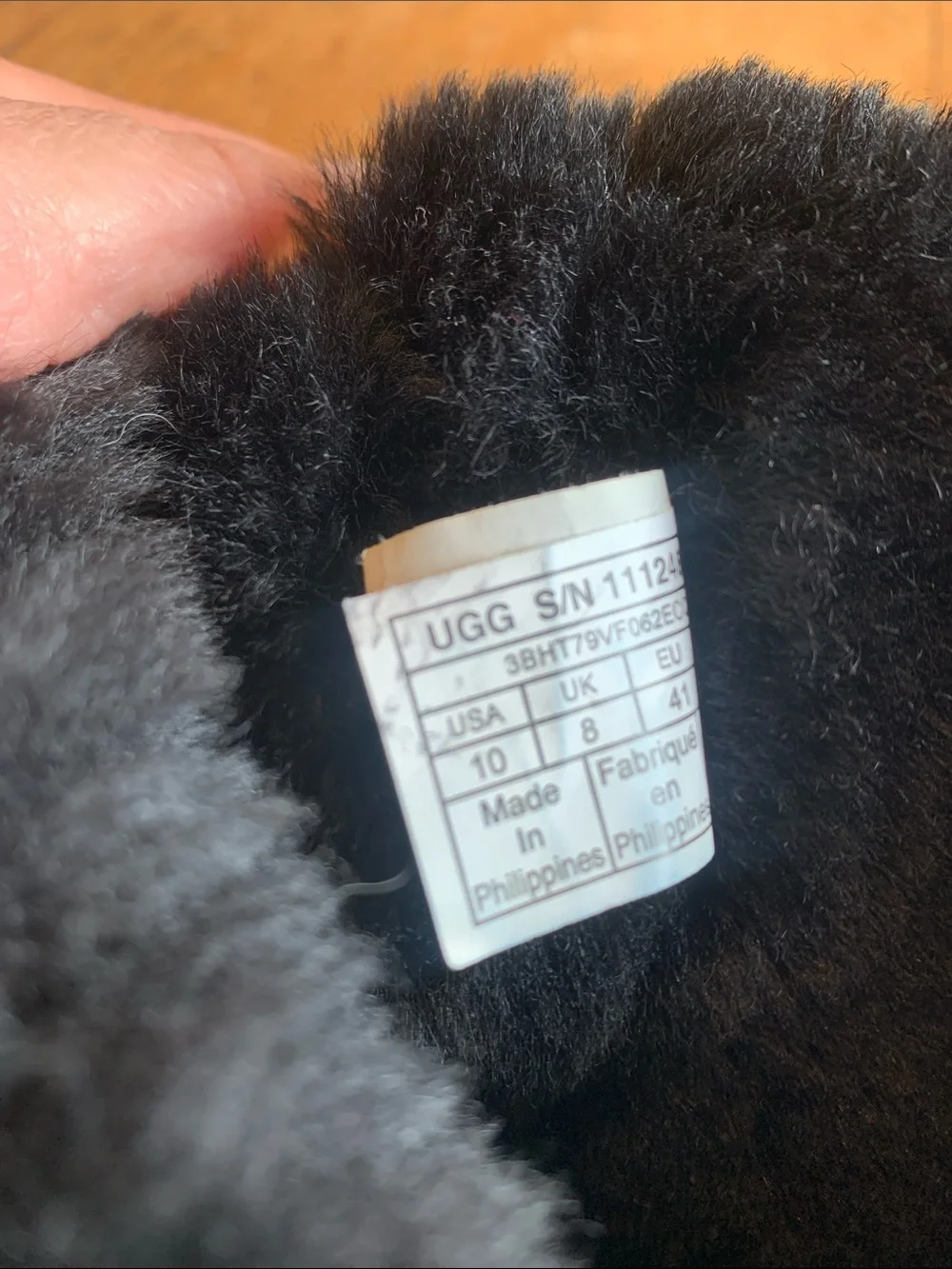 UGG Black Suede Short Shearling Boots